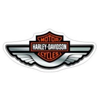 ADESIVO HARLEY-DAVIDSON PRATA