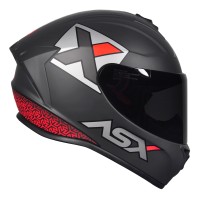 CAPACETE ASX DRAKEN CONCEPT FOSCO CINZA/VERMELHO