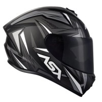 CAPACETE ASX DRAKEN VECTOR PRETO FOSCO/CINZA