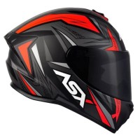 CAPACETE ASX DRAKEN VECTOR PRETO FOSCO/VERMELHO