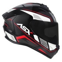 CAPACETE ASX DRAKEN WIND BRILHO PRETO/BRANCO/VERMELHO