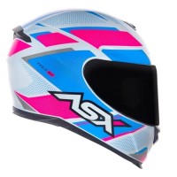 CAPACETE ASX EAGLE FAST BRANCO/ROSA/AZUL