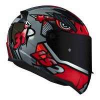 CAPACETE LS2 FF353 RAPID KHAN GREY/RED