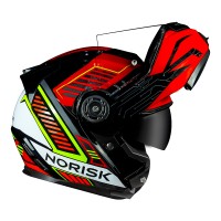 CAPACETE NORISK FF345 ROUTE CHARGE BLACK/RED