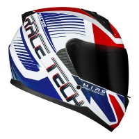 CAPACETE RACE TECH SECTOR SLACH WHITE/BLUE