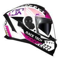 CAPACETE RACE TECH VOLT NINJA WHITE/PINK